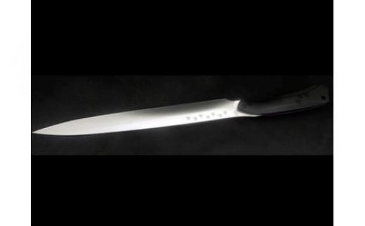 H54-01 NYAIFE KITCHEN （ニャイフキッチン） 刺身包丁 ブラック/パープル シャムネコver