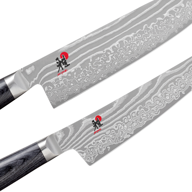 ZWILLING ツヴィリングMIYABI ミヤビ 5000FC-D 三徳包丁 小刀セット／調理器具　キッチン用品　包丁　調理　包丁　ダマスカス　和包丁　ステンレス