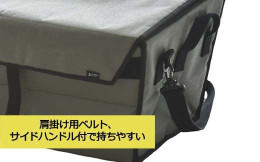 「喜」 KITENキャンパーズソフトクーラーボックス ブルーグレー 33L  ～ 買い物かご Lサイズ（大）がピッタリ収納できる 肩掛けベルト サイドハンドル付 5層構造で冷保温性・防水性・耐久性 抜群 D40-13
