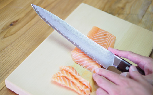 H20-93【★海外限定モデル】【和 NAGOMI】エコ 鎚目ダマスカス包丁 スライサー 250mm 【最長6ヶ月を目安に発送】