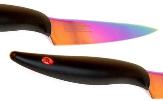 【59E1511】【高島屋選定品】＜SUMIKAMA (スミカマ)＞ 霞 ペティナイフ（チタンコーティング）オパール