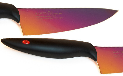 【59E1570】【高島屋選定品】＜SUMIKAMA (スミカマ)＞ 霞 剣型包丁（チタンコーティング）オパール