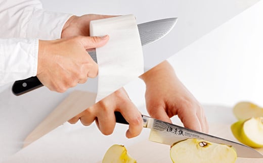 源虎徹 銀彩ダマスカス 三徳＆ペティ150mm 包丁2本セット（安田刃物）H110-04