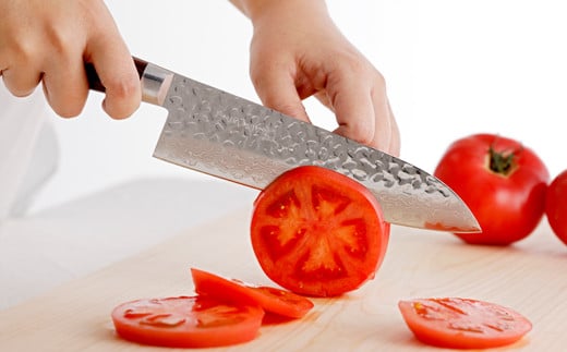 さくさく 鎚目ダマスカス 三徳包丁 180mm（安田刃物）H50-48