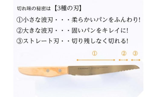 パン切りナイフ 【せせらぎ】 14ｃｍ （パンナイフ パン切り包丁 ブレッドナイフ MS-002）H9-109