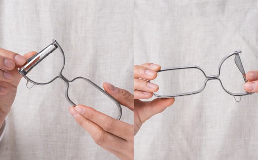 H4-01 皮が飛ぶ！斜め刃ピーラー（AL-161） ～オールステンレス 食洗機対応～