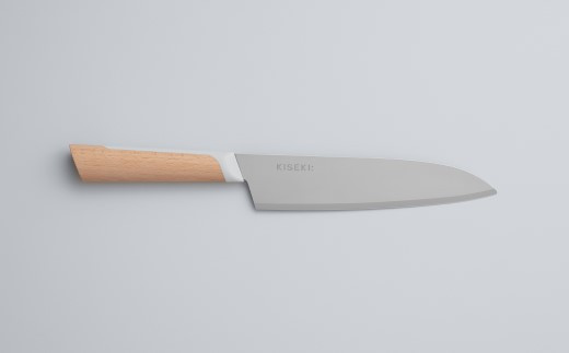 【最長12ヶ月で発送】＜日本初の超硬合金包丁＞ KISEKI：三徳［ブナ］・ダイヤモンド砥石セット～グッドデザイン賞受賞 (R5.10) テレビ紹介多数！ 毎日放送「 所さんお届けモノです！ 」(R6.6.8)　TBS「 ララLIFE 」(R5.5)
