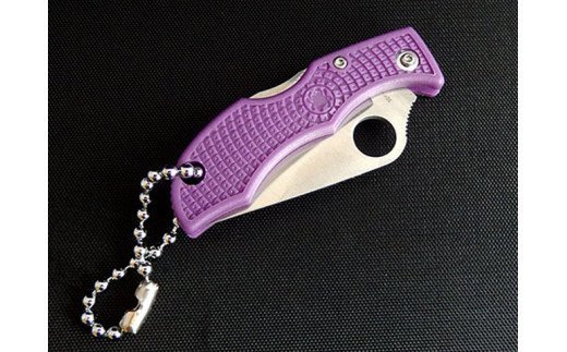 【スパイダルコ】レディバグ3 パープル 直刃（折りたたみミニナイフ）