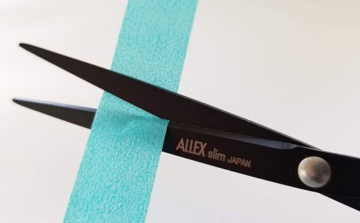 ALLEX スリム140 フッ素コート【ブラック】スリムはさみ（11164B）