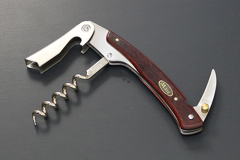 H20-29 Mate ソムリエナイフ YA-2赤合板（YA-2/RD） ～メイト ワイン オープナー 栓抜き コルク抜き コークスクリュー 関の刃物～