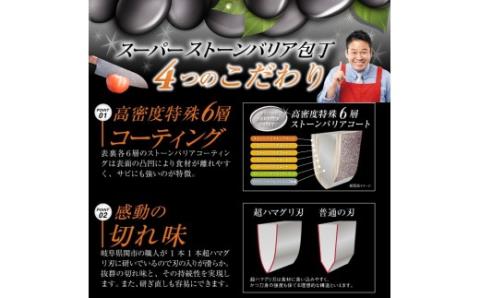 H30-05 スーパーストーンバリア包丁 三徳165mm