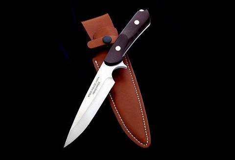 SP140-01 ブッシュクラフトナイフ 【インプレス】（牛革製ケース付き）