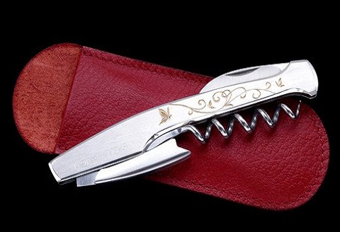 SP103-01 ソムリエナイフ レイジバッファロー【手彫】（牛革製ケース付き）