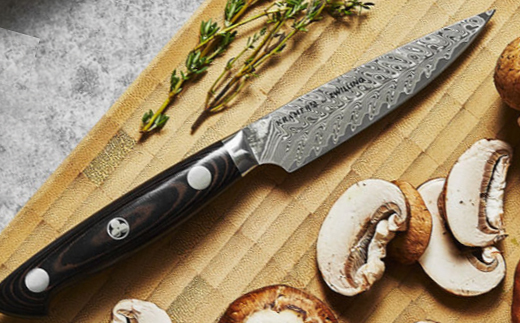 Zwilling ツヴィリング 「 ボブ・クレーマー ユーロ ステンレス パーリングナイフ 90mm 日本製 」 ダマスカス ペティ 果物 多層鋼 岐阜県関市製 【日本正規販売品】 Bob Kramer Paring Knife 34890-101