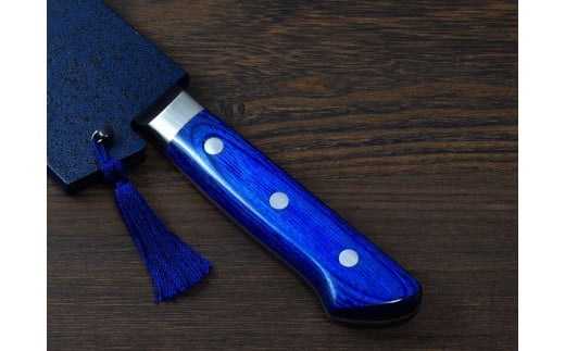 H44-26 剛シリーズ 三徳包丁 180mm 木製鞘付き【左利き用】