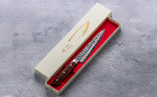 さくさく 鎚目ダマスカス ペティナイフ 135mm（安田刃物）H40-36 包丁