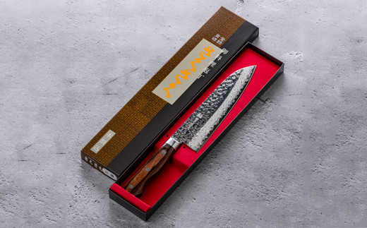 さくさく 鎚目ダマスカス 三徳包丁 180mm（安田刃物）H50-48