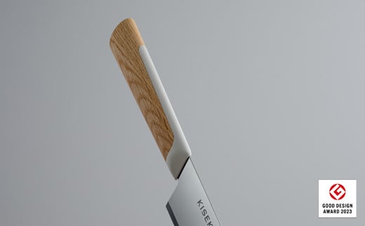 【最長12ヶ月で発送】＜日本初の超硬合金包丁＞ KISEKI：三徳［ミズナラ］～グッドデザイン賞受賞 (R5.10) テレビ紹介多数！ 毎日放送「 所さんお届けモノです！ 」(R6.6.8)　TBS「 ララLIFE 」(R5.5)