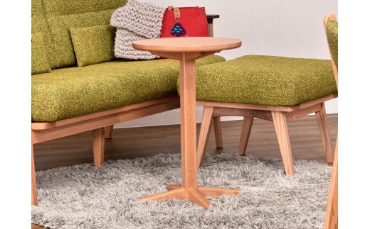 D88-01 IGNITE サイドテーブル【円形・オーク材】JIG-STO196-42 PNO