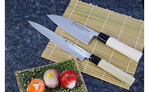 H10-24 濃州正宗作 左利き 出刃・刺身和包丁セット