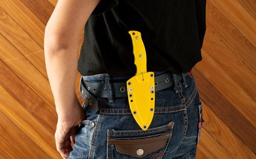 H30-31 サビナイフ2（サバキ3寸） イエロー