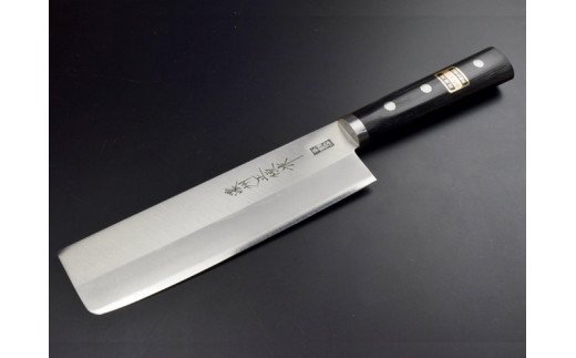 H40-05 DPクラッド包丁2点セット (三徳・薄刃) 濃州正恒作 丸口金付 (C-1213)