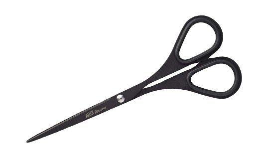 ALLEX スリム140 フッ素コート【ブラック】スリムはさみ（11164B）