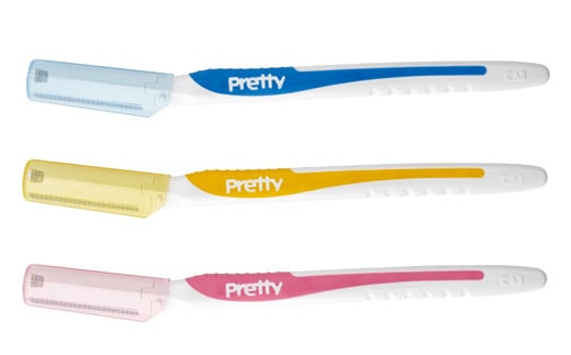 ＜フェイス・マユ（顔・眉）用カミソリ＞■Pretty（プリティー）フェイスL型 １５本（３本入×５個） ◇貝印 （剃刀・カミソリ）H5-205