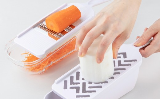 貝印 SELECT100　調理器セット(受け皿・ガード付) 8点セット 000DH3027 スライサー せん切り器 細せん切り器 おろし器 セレクト100 関市 キッチンツール 料理 刃物 おしゃれ 便利【食洗機対応 】