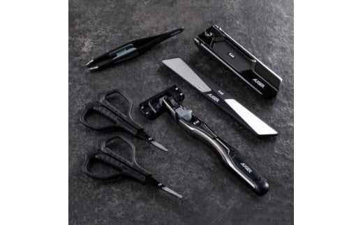 ＜スタイリッシュなブラックカラー＞◇貝印 AUGER ネイルケア2点セット（爪切り・爪やすり）（HC2305-1）