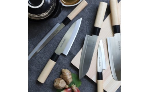 濃州正宗作 和包丁セット【出刃包丁 刺身包丁】～和包丁 ステンレス素材なので錆びづらい 関の職人 白木ハンドル ほうちょう 包丁 日本製 国産 ステンレス おすすめ 人気 初心者の方にも～