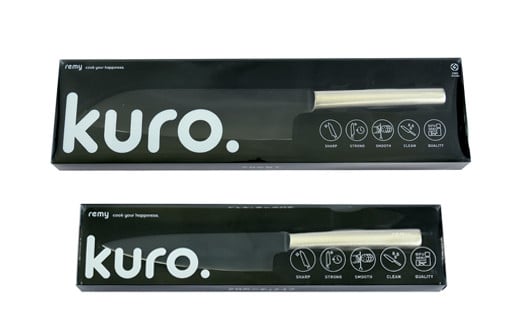 remy クロの包丁 2点セット（三徳包丁 ペティナイフ）レミー（平野レミ・和田明日香監修) 31837000002 【最長5ヶ月を目安に配送】