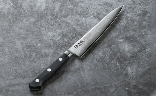 源虎徹 銀彩ダマスカス 三徳＆ペティ150mm 包丁2本セット（安田刃物）H110-04