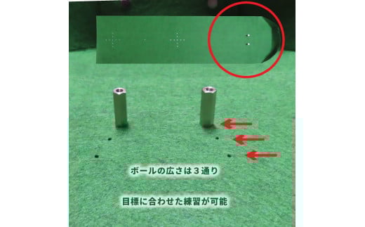 ゴルフ パター 真っすぐ打つ練習用マット D12-04