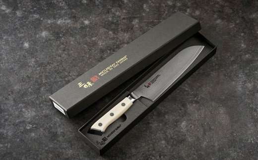 H64-08 三昧 クラシック ダマスカス コーリアン 三徳包丁 180mm