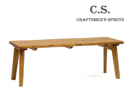 D128-02 C.S.リビングテーブル兼ベンチ【国産栗材】JCS-LT11-110-6 PBK