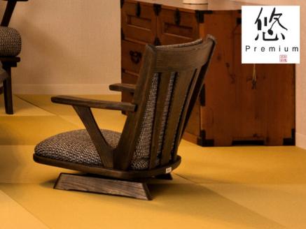 D140-02 悠プレミアム 回転アームチェア【国産栗材】JYU-FC31AK PGK/EハウゼンNV