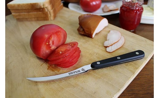 関兼常 トマトスライサー （KC-093） ～トマト 包丁 スライサー ステンレス ギザ刃 ノコ刃 フルタング サラダ フルーツ ステーキナイフにも 関市 刃物 日本製 北正 関の刃物～H5-64