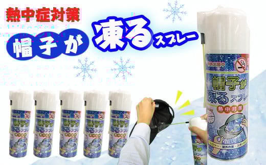 【特許出願中】 熱中症対策 瞬間冷却 帽子が凍るスプレー 420ml×5本セット 暑さ対策 レジャー 屋外作業 スポーツ キャップ ひんやりグッズ 冷んやり 冷たい 極寒 大容量 コールドスプレー 冷却スプレー 運動会 スポーツ 建設業界 野外フェス
