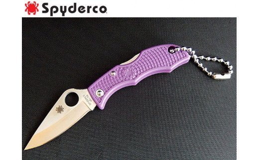 【スパイダルコ】レディバグ3 パープル 直刃（折りたたみミニナイフ）