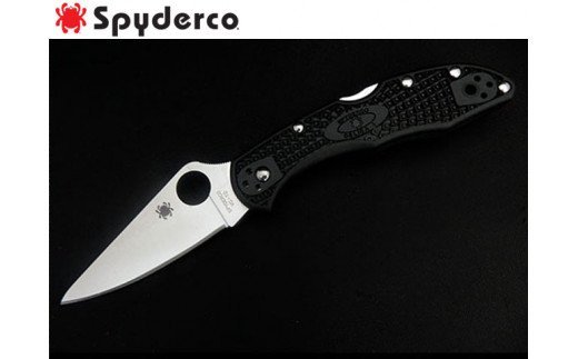 【スパイダルコ】デリカ4 フルフラット ブラック（折りたたみナイフ）