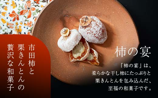 新栗＆新柿 和菓子処一茶堂 栗きんとん10個・柿の宴4個 詰め合わせ F4N-0834