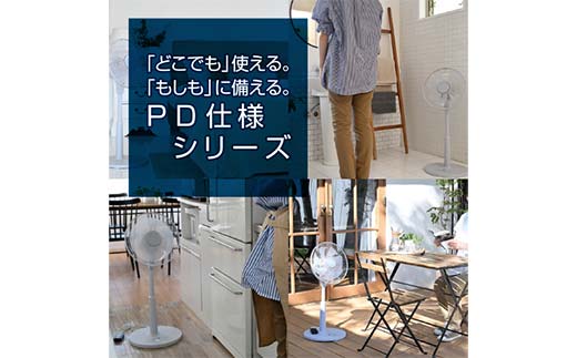 YAMAZEN 30cmDCフルリモコン扇 PD(H) S5M19 RLX-CP030(H) PD(パワー・デリバリー)仕様 扇風機 高出力の風量 コンセントがなくても使用可能 シンプル dcモーター リモコン ライトグレー F4N-2409