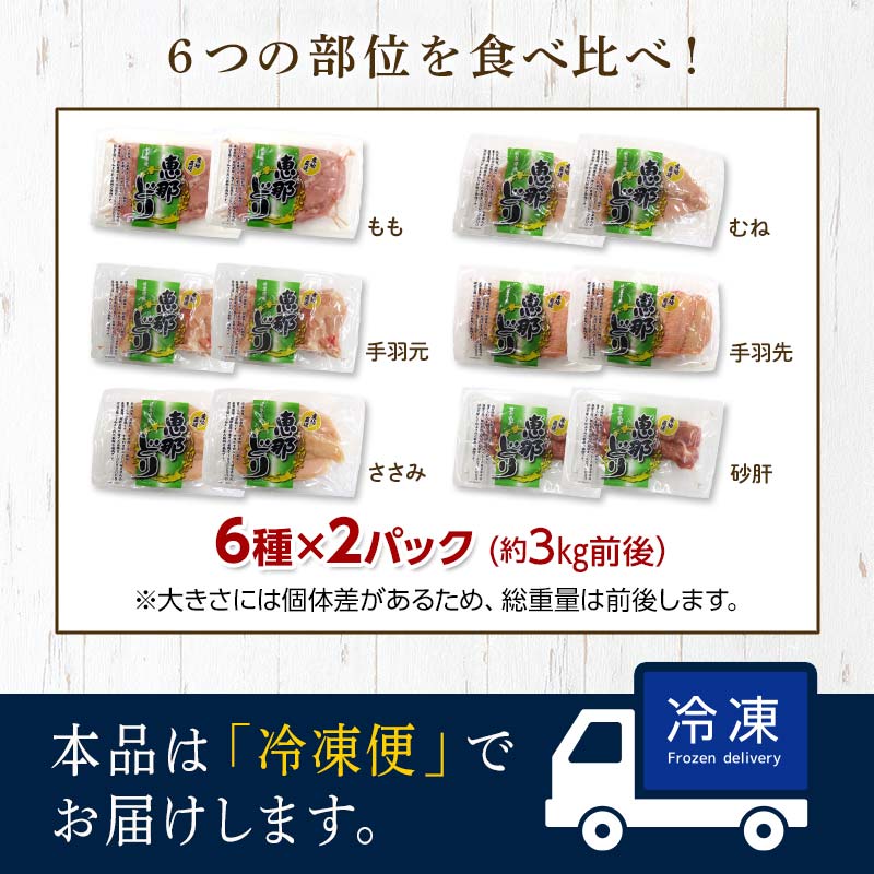 産地直送！恵那どり お試し6種 12パックセット 冷凍 F4N-2403