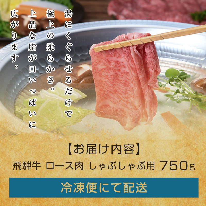 牛肉 飛騨牛 ロース肉 しゃぶしゃぶ用 750g 牛 肉 ロース しゃぶしゃぶ 赤身 飛騨 F4N-1743