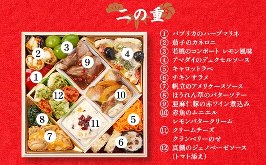 Oisixオリジナルおせち 和洋折衷二段重「高砂」 F4N-2459