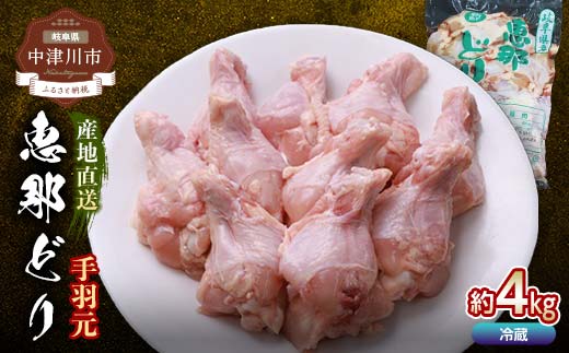 恵那どり手羽元 計4kg F4N-0447