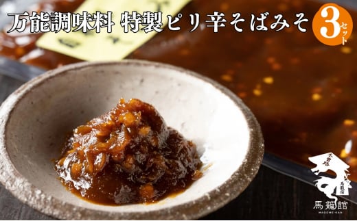 おすすめ！万能調味料 馬籠館特製ピリ辛そばみそ 3セット F4N-0814