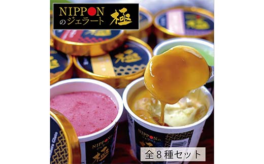 中津川市之瀬 素材の旨みを最大限に活かしたジェラート「極ーきわみー 厳選8種set」 F4N-1831