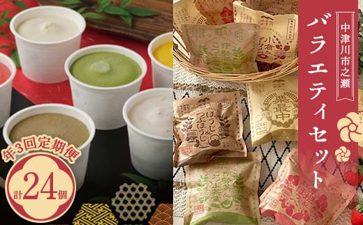 バラエティセット【年3回定期便】 定期便 アイス 市之瀬 アイスクリーム ジェラート 最中 最中アイス 贈答 家族パック バラエティパック バラエティセット 乳製品 お菓子 箱詰め セット商品 詰め合わせ デザート お試しセット F4N-1830